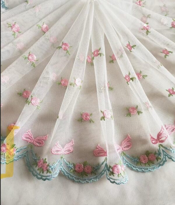 Pink rose and bow tutu with 4” only bow included - Image 4